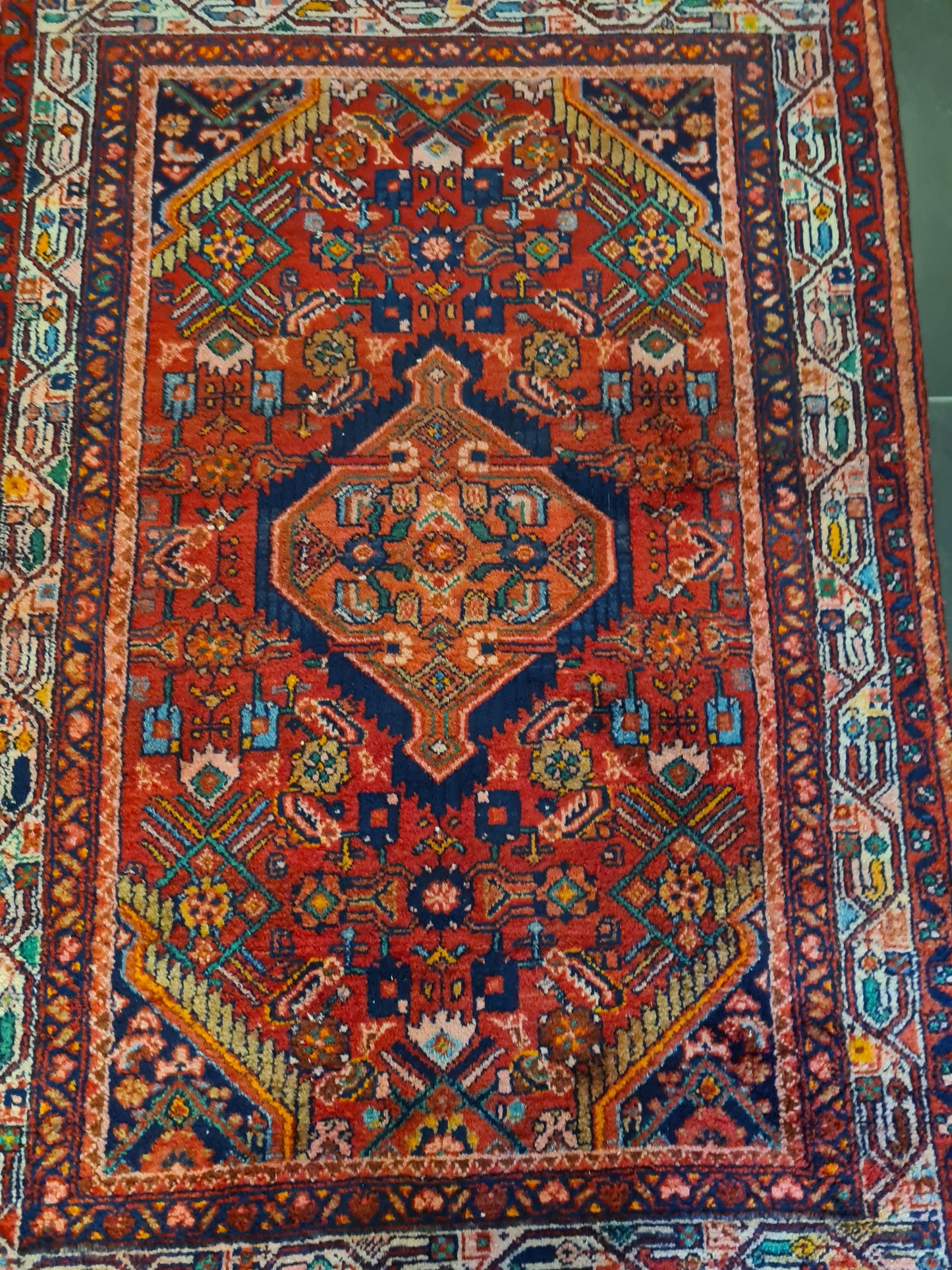 Perserteppich Orientteppich Handgeknüpfter Teppich Malaya antik 158x107cm