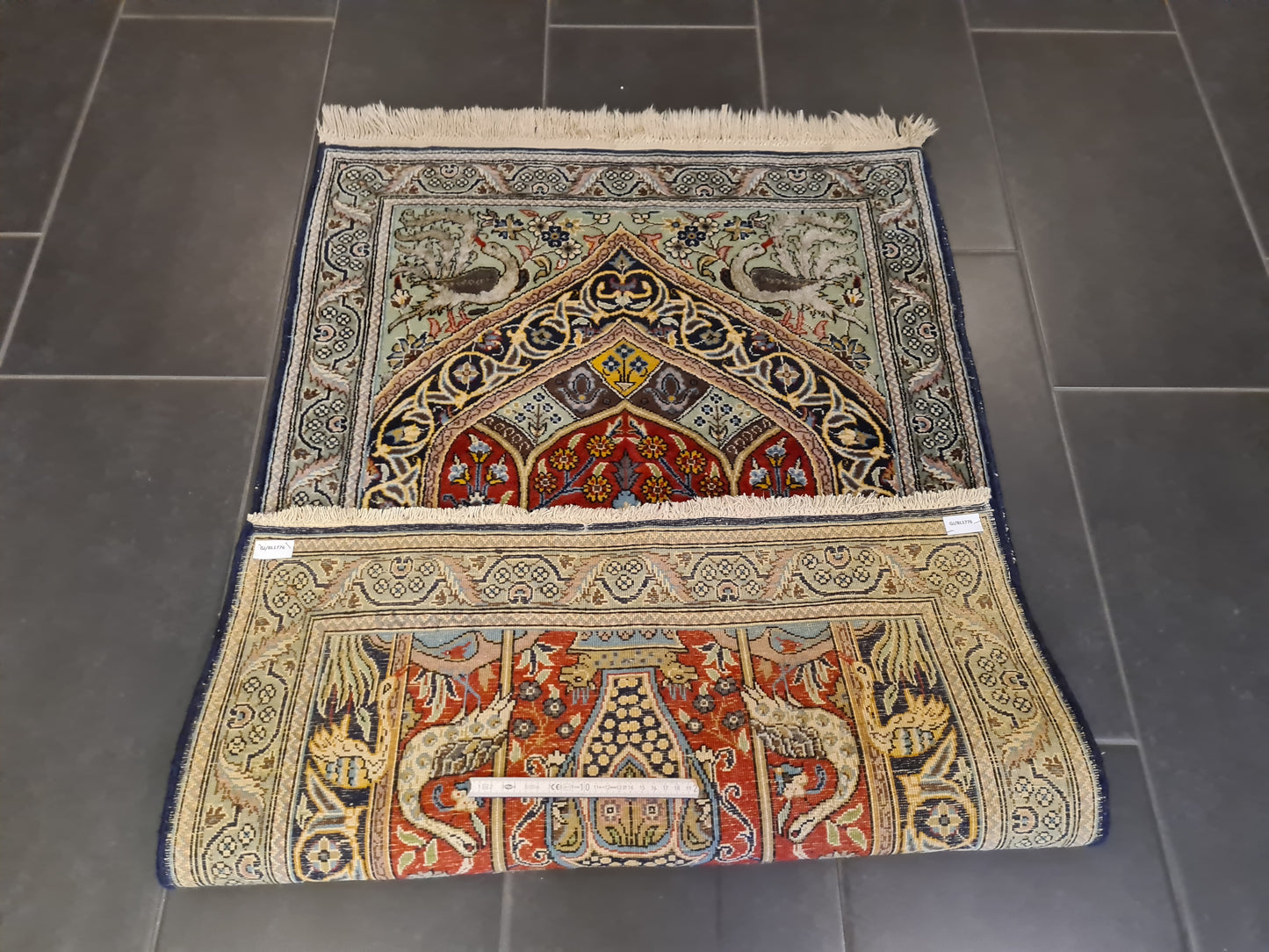 Perserteppich Orientteppich Handgeknüpfter Ghoum Lebensbaum 130x80cm