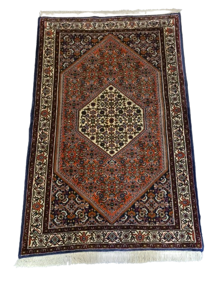 Perserteppich Orientteppich Handgeknüpfter Teppich Feiner Bidjar 140x90cm