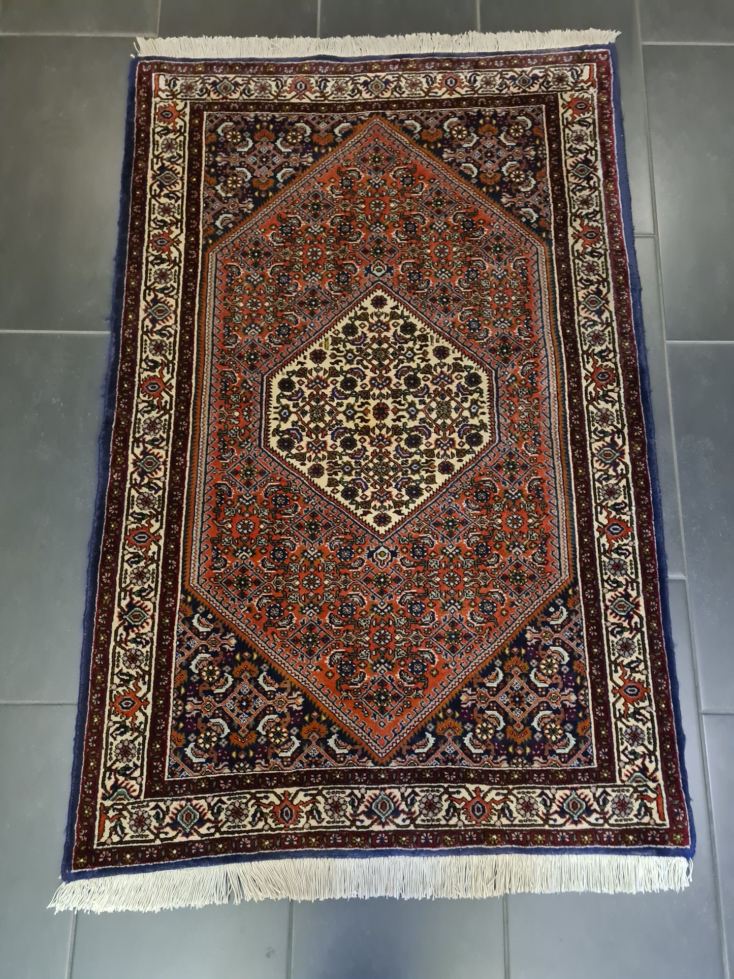 Perserteppich Orientteppich Handgeknüpfter Teppich Feiner Bidjar 140x90cm