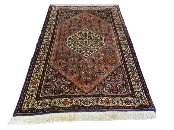 Perserteppich Orientteppich Handgeknüpfter Teppich Feiner Bidjar 140x90cm