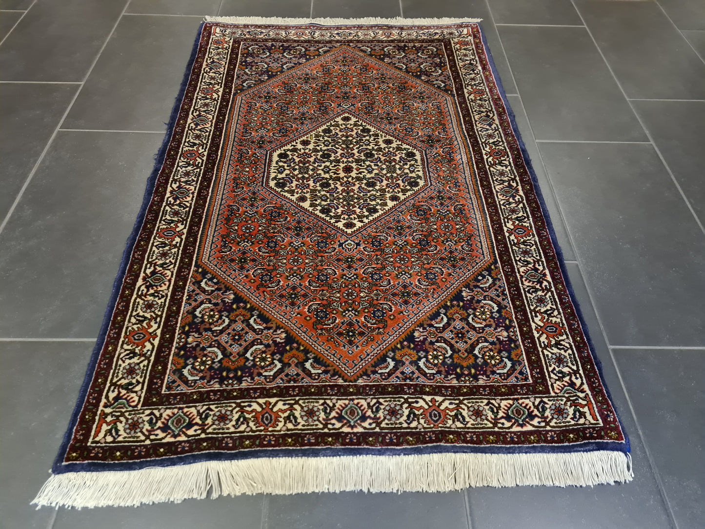 Perserteppich Orientteppich Handgeknüpfter Teppich Feiner Bidjar 140x90cm