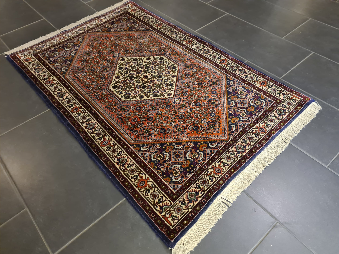 Perserteppich Orientteppich Handgeknüpfter Teppich Feiner Bidjar 140x90cm