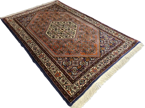 Perserteppich Orientteppich Handgeknüpfter Teppich Feiner Bidjar 140x90cm