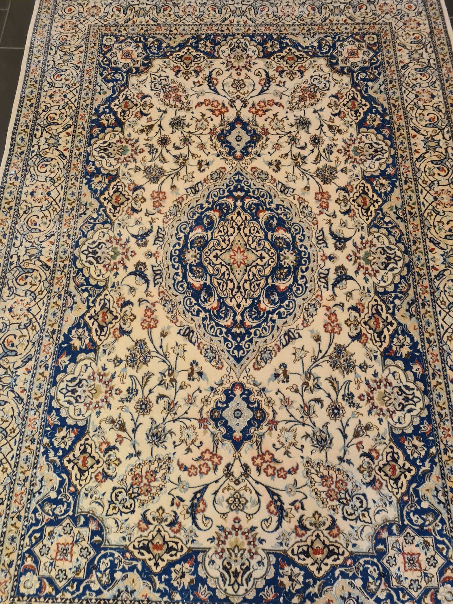 Perser Orientteppich Handgeknüpft Teppich Nain Habibian 238x164cm