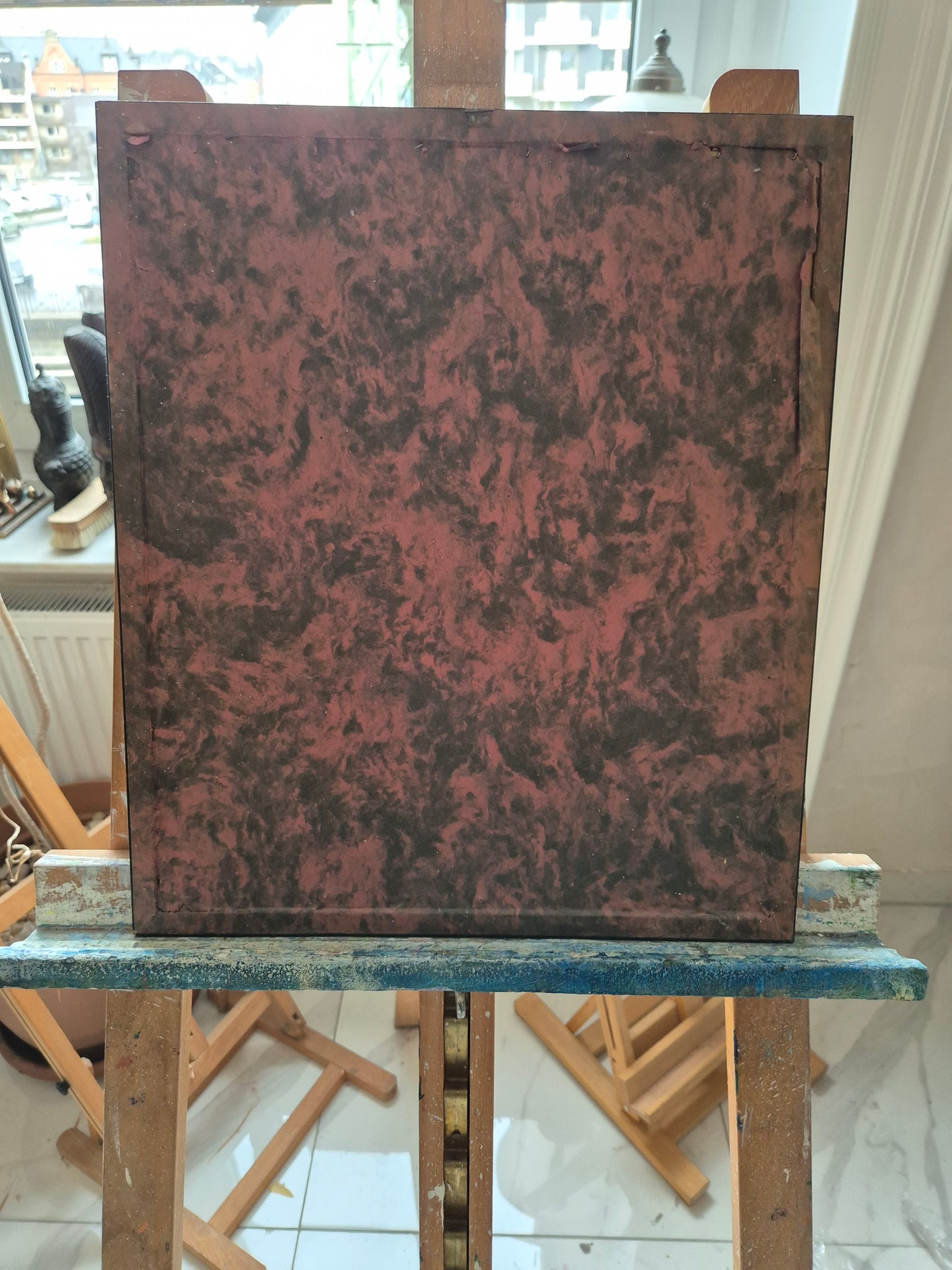 Original-Holzschnitt, handkoloriert, Jagdszene 44 x 38 cm