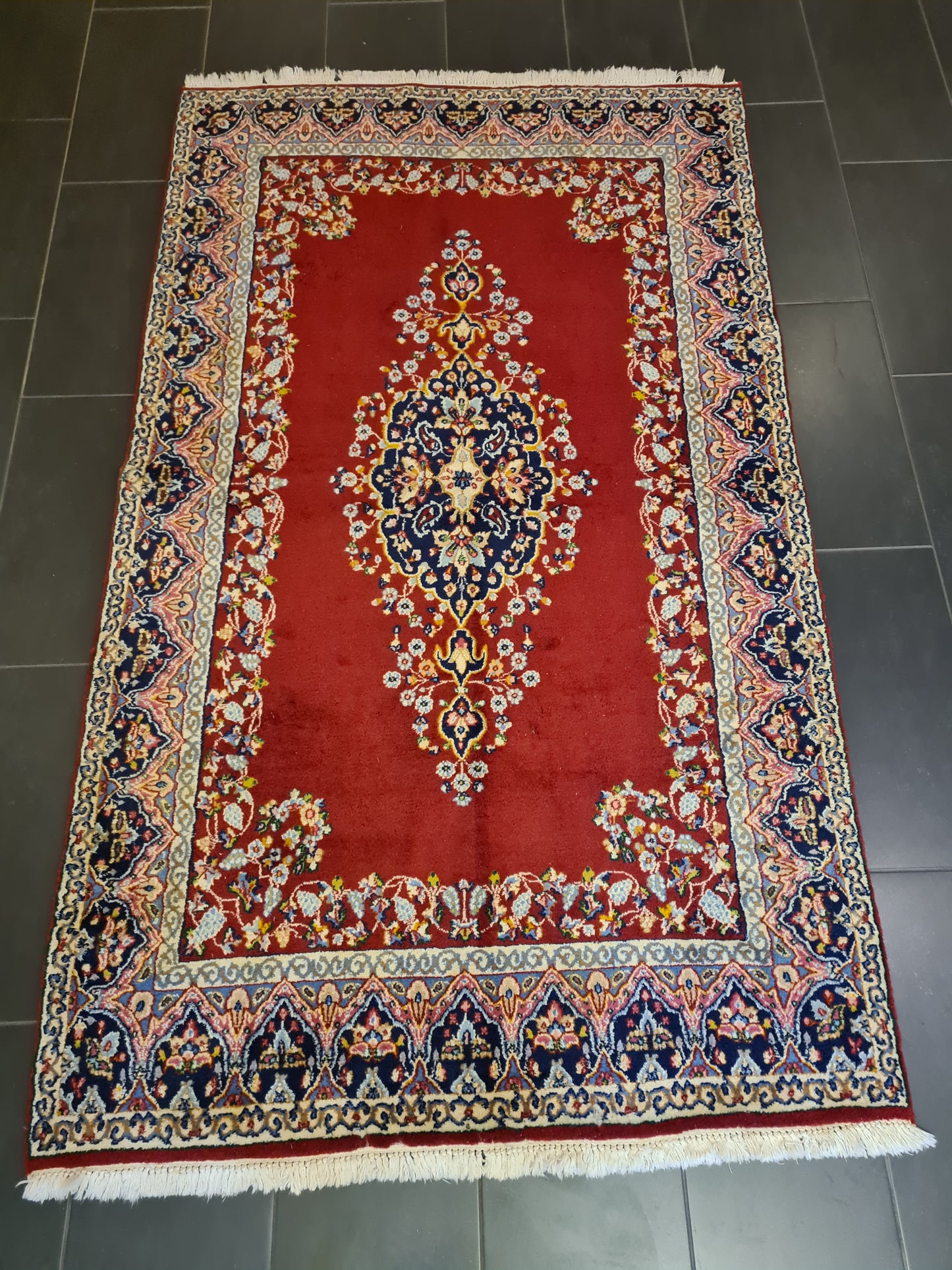 Perserteppich Orientteppich Handgeknüpfter Teppich Kirman Laver 234x135cm