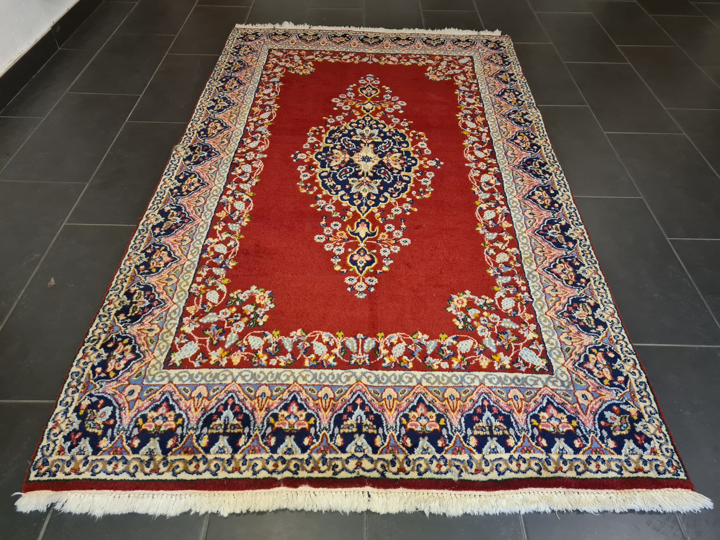 Perserteppich Orientteppich Handgeknüpfter Teppich Kirman Laver 234x135cm
