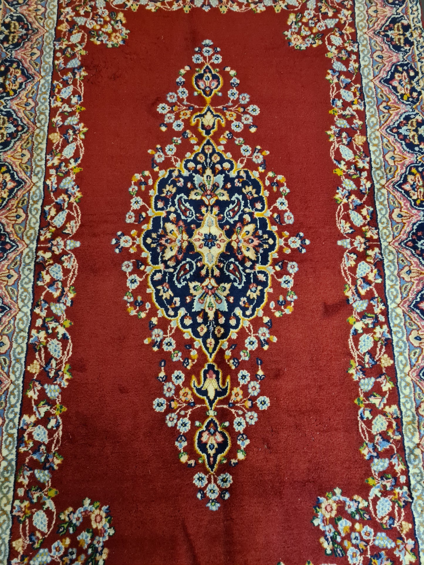 Perserteppich Orientteppich Handgeknüpfter Teppich Kirman Laver 234x135cm