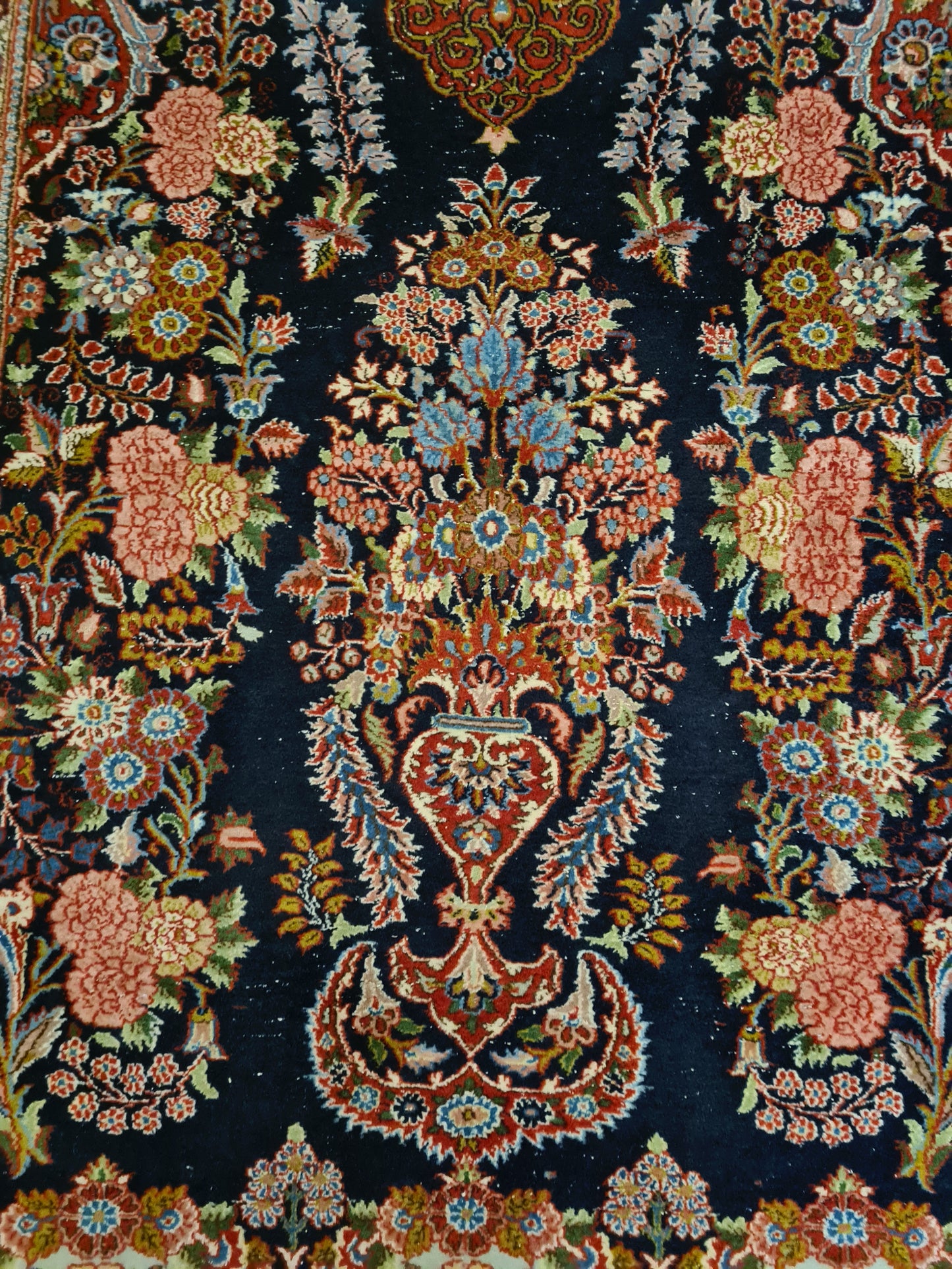 Perserteppich Orientteppich Handgeknüpfer Teppich Keshan Kork 179x125cm