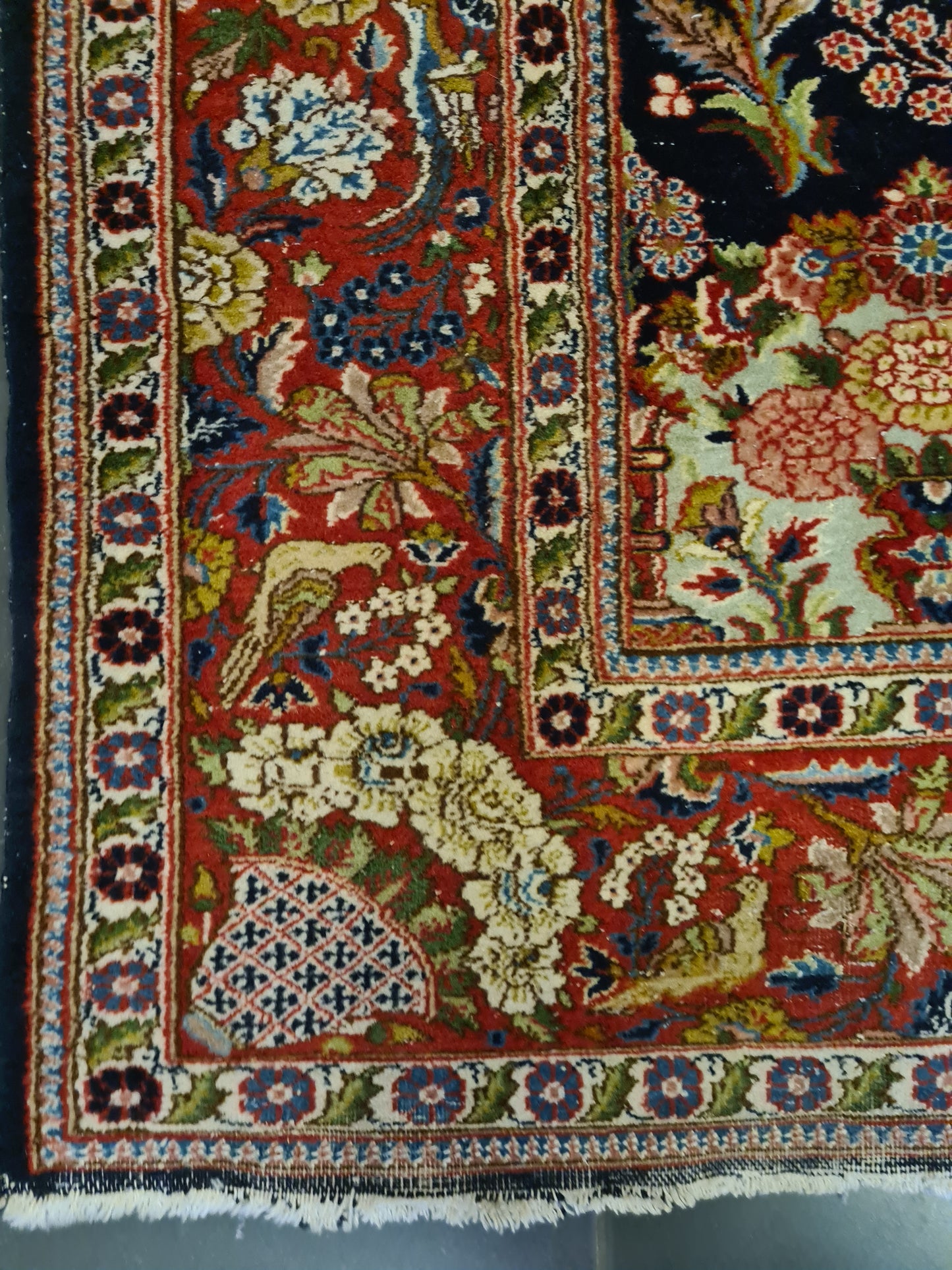 Perserteppich Orientteppich Handgeknüpfer Teppich Keshan Kork 179x125cm