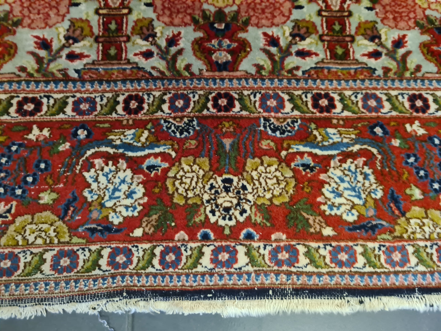 Perserteppich Orientteppich Handgeknüpfer Teppich Keshan Kork 179x125cm