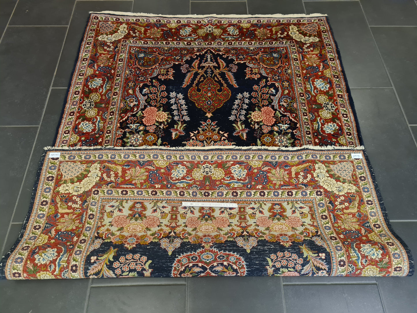 Perserteppich Orientteppich Handgeknüpfer Teppich Keshan Kork 179x125cm