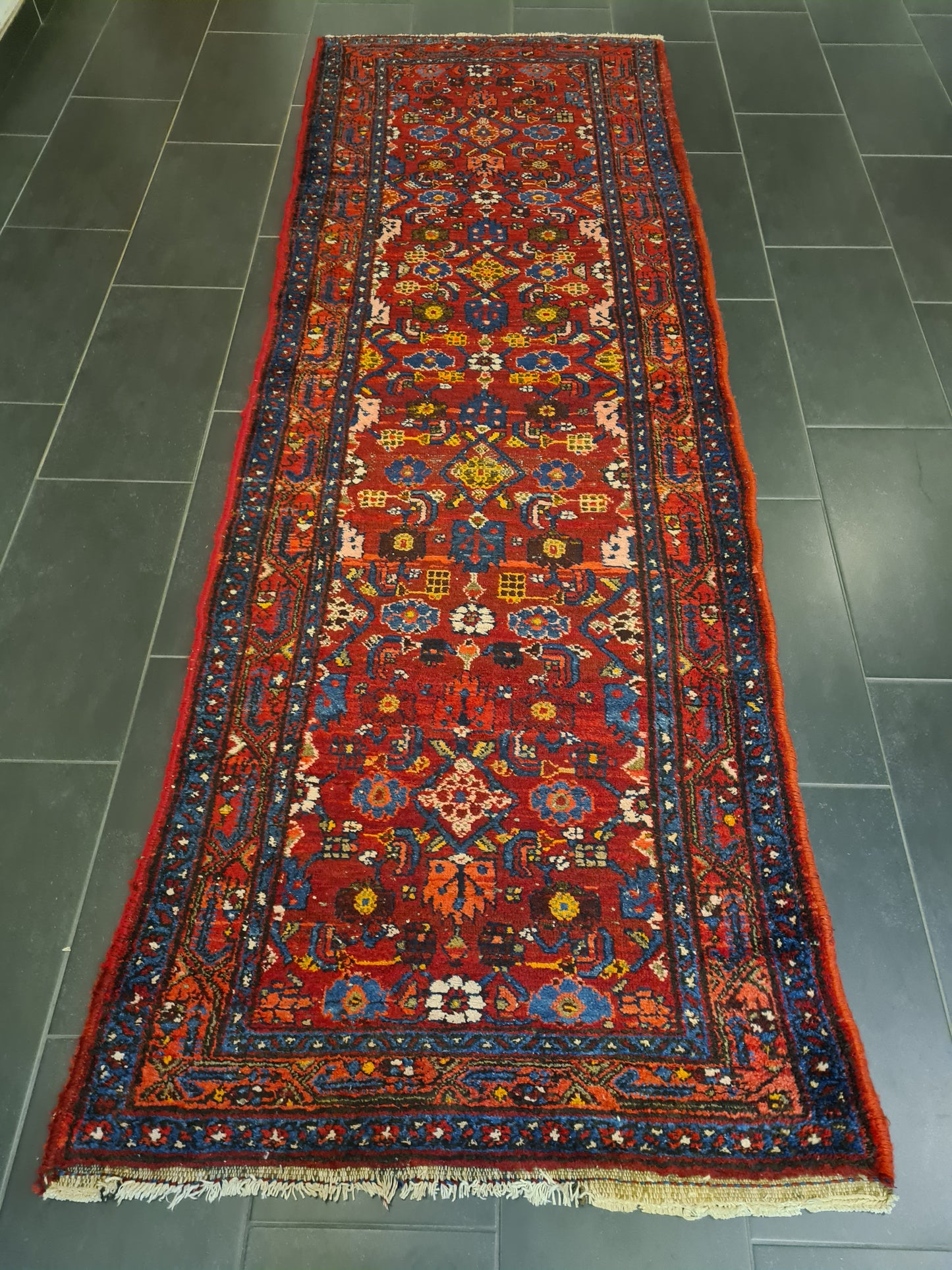 Perserteppich Orientteppich Handgeknüpfter Teppich Malaya antik 298x103cm