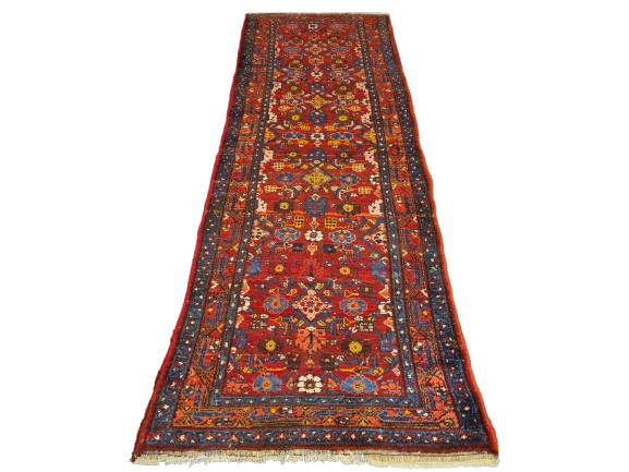 Perserteppich Orientteppich Handgeknüpfter Teppich Malaya antik 298x103cm
