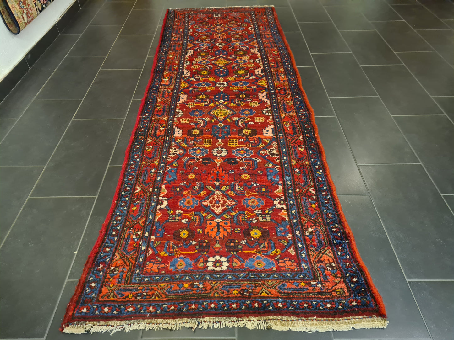 Perserteppich Orientteppich Handgeknüpfter Teppich Malaya antik 298x103cm