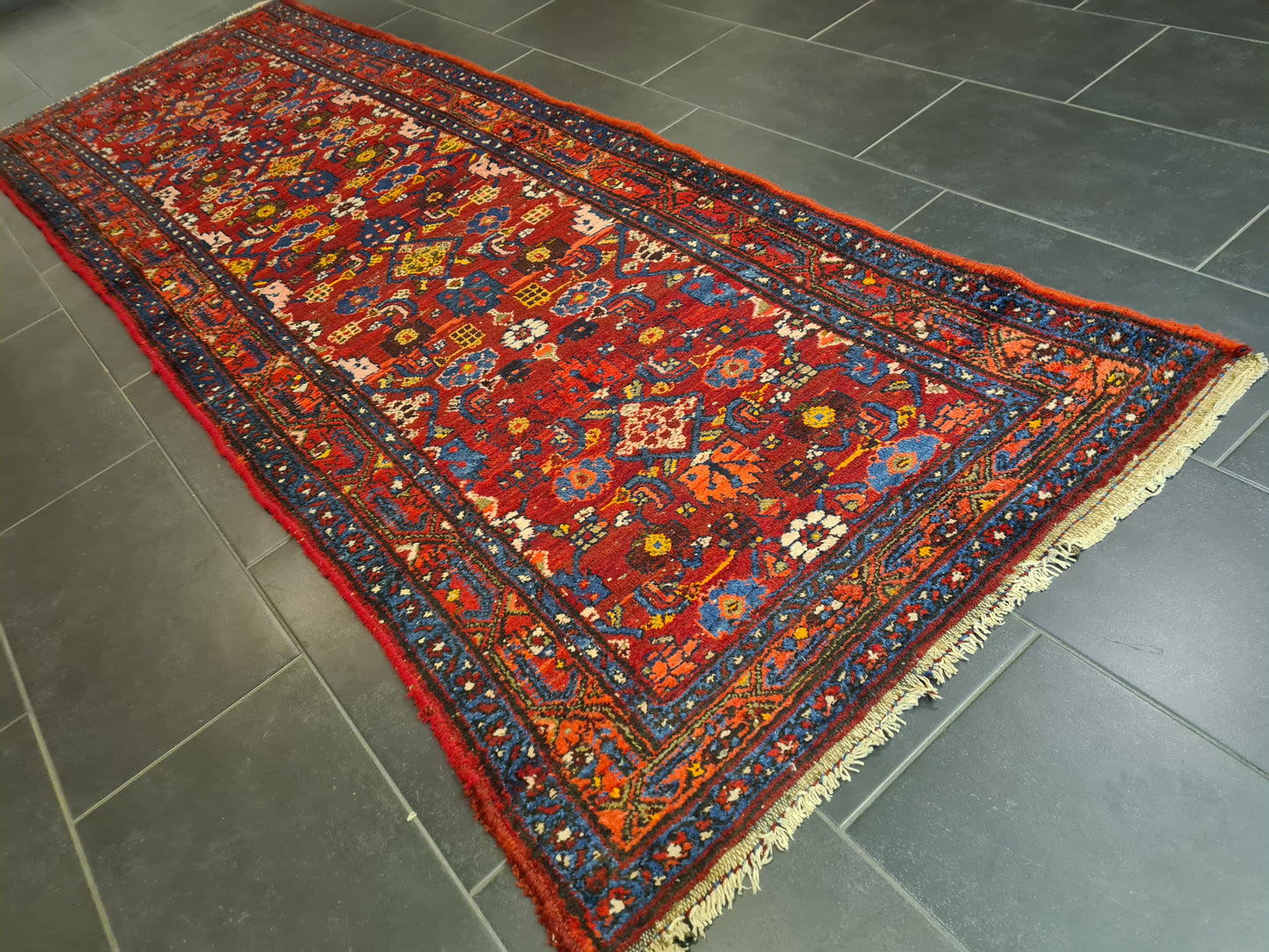 Perserteppich Orientteppich Handgeknüpfter Teppich Malaya antik 298x103cm