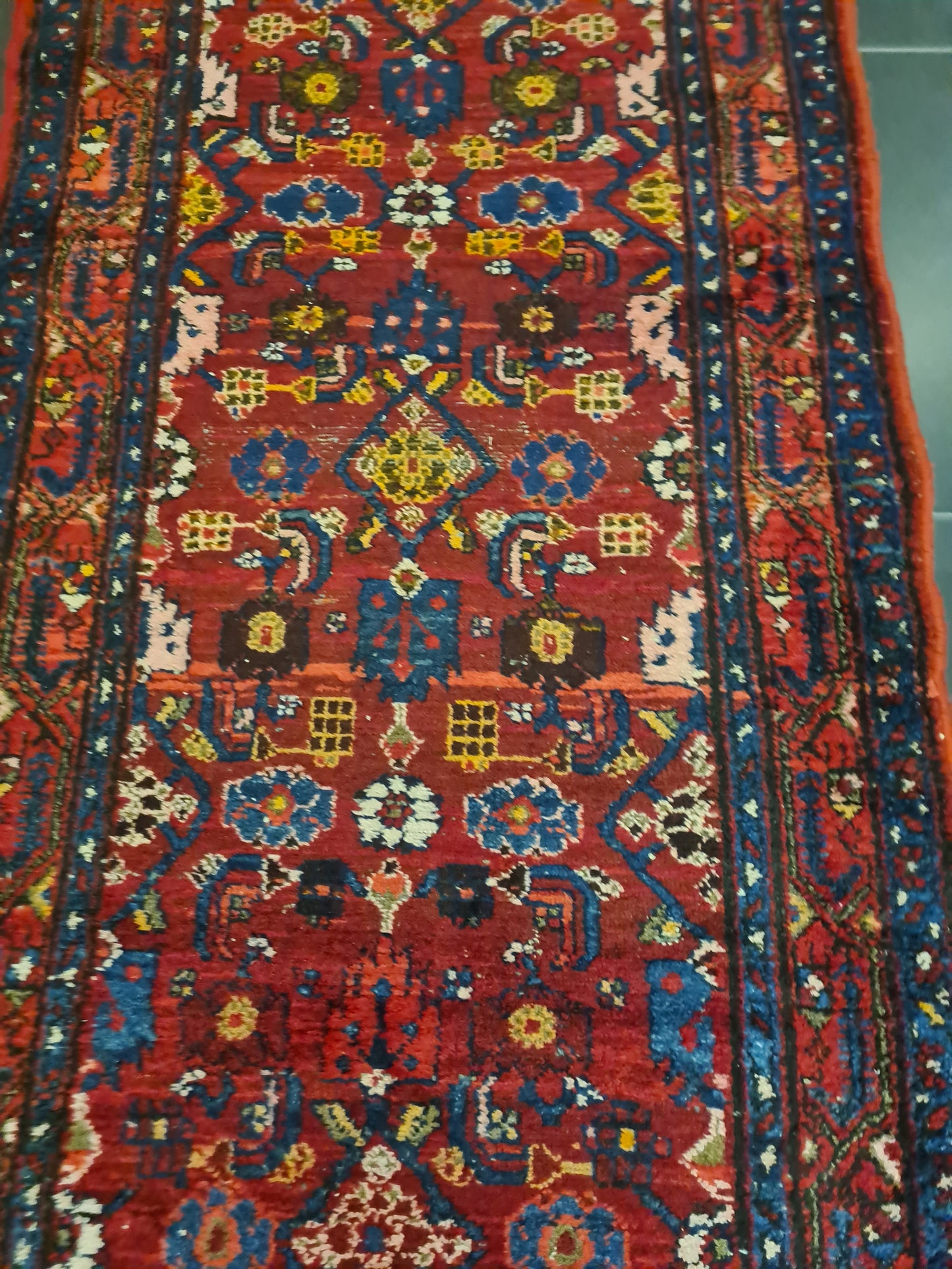 Perserteppich Orientteppich Handgeknüpfter Teppich Malaya antik 298x103cm