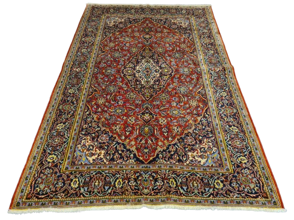 Perserteppich Orientteppich Handgeknüpfer Teppich Keshan Kork 220x143cm