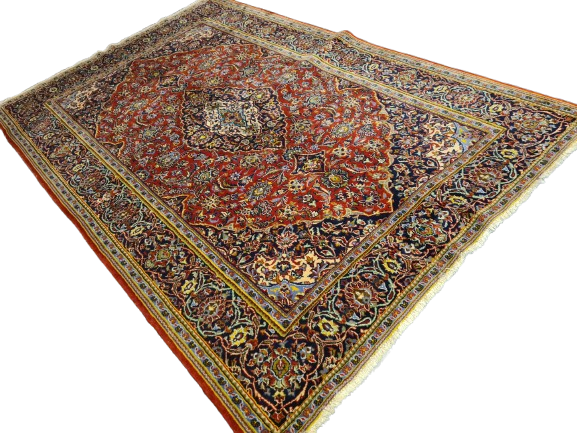 Perserteppich Orientteppich Handgeknüpfer Teppich Keshan Kork 220x143cm