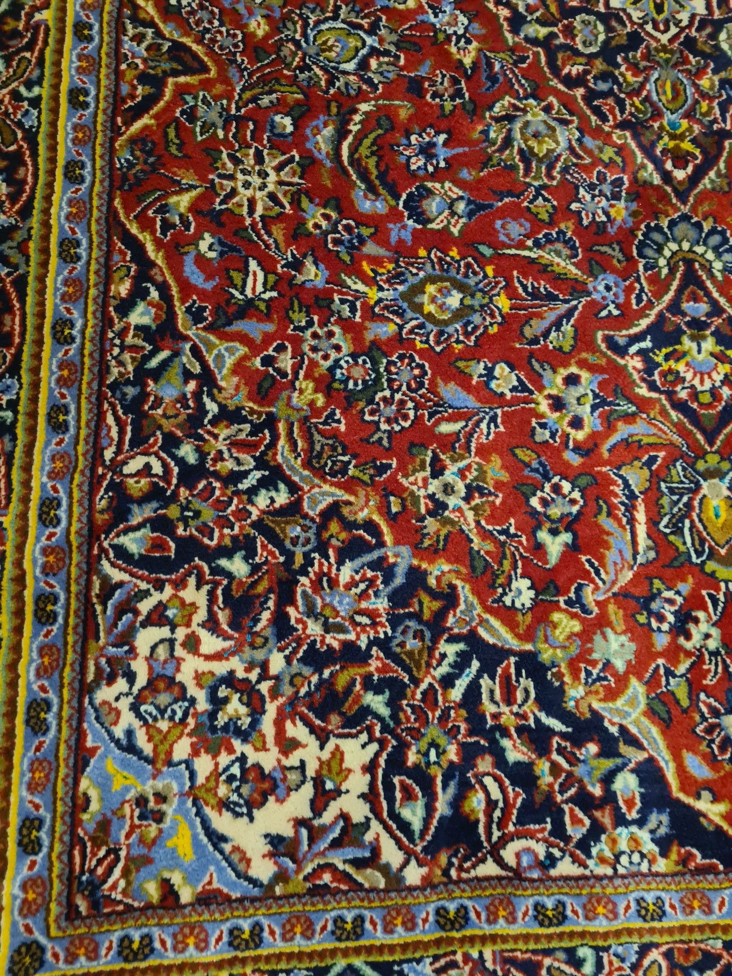 Perserteppich Orientteppich Handgeknüpfer Teppich Keshan Kork 220x143cm