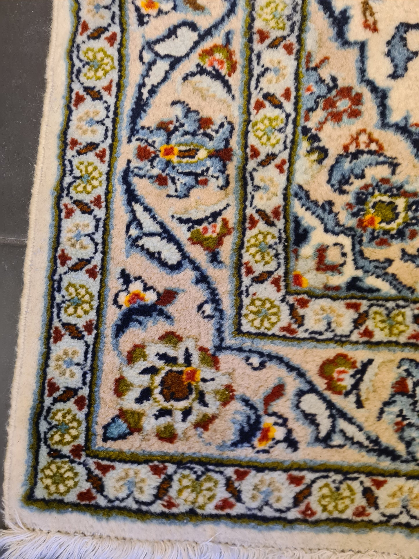 Perserteppich Orientteppich Handgeknüpfer Teppich Keshan Läufer 404x102cm