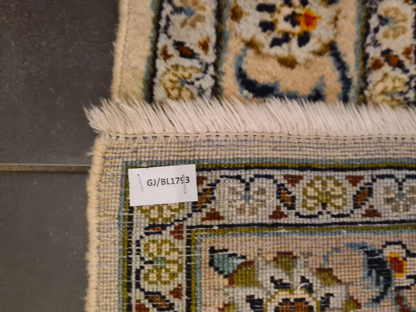 Perserteppich Orientteppich Handgeknüpfer Teppich Keshan Läufer 404x102cm