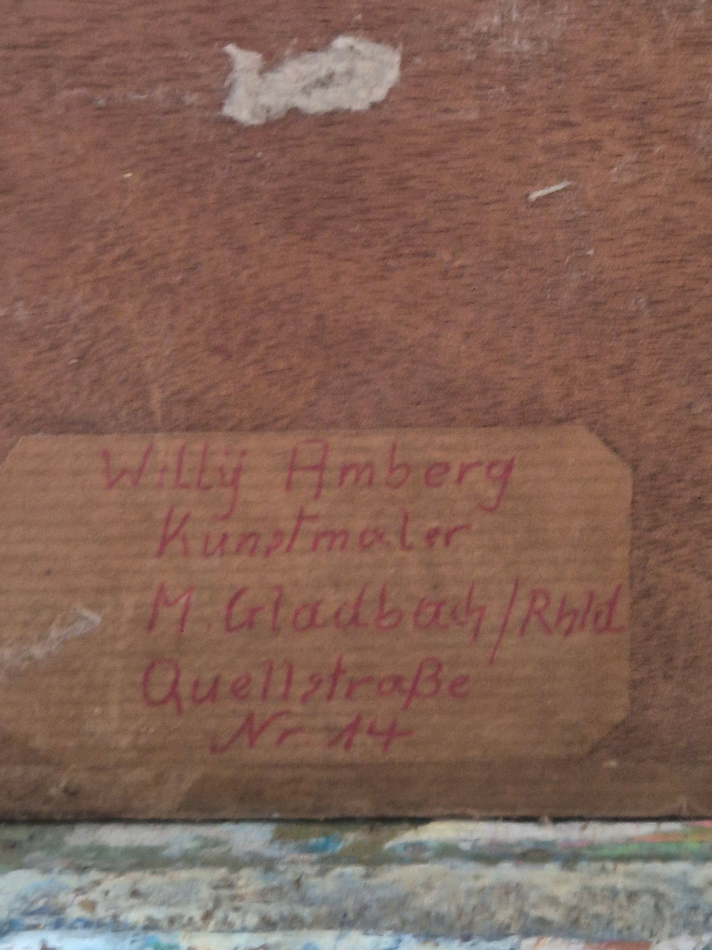 Willy Amberg (1955) Ölgemälde Blumenstilleben Handsigniert Datiert