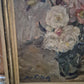 Europäische Schule (XX) Ölgemälde Handsigniert Blumenstillleben 46x36cm
