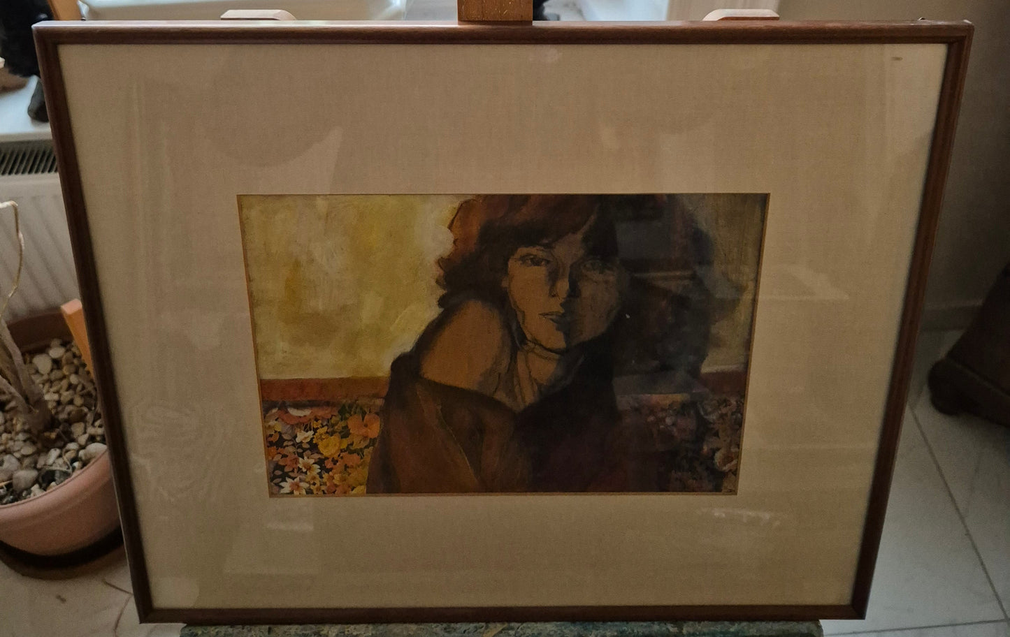 Mischtechnik Europäische Schule (XX) Portrait Charmante Junge Frau