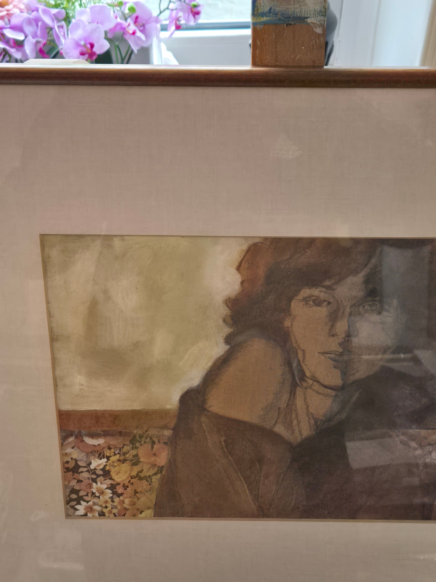 Mischtechnik Europäische Schule (XX) Portrait Charmante Junge Frau