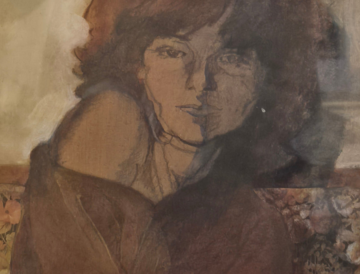 Mischtechnik Europäische Schule (XX) Portrait Charmante Junge Frau