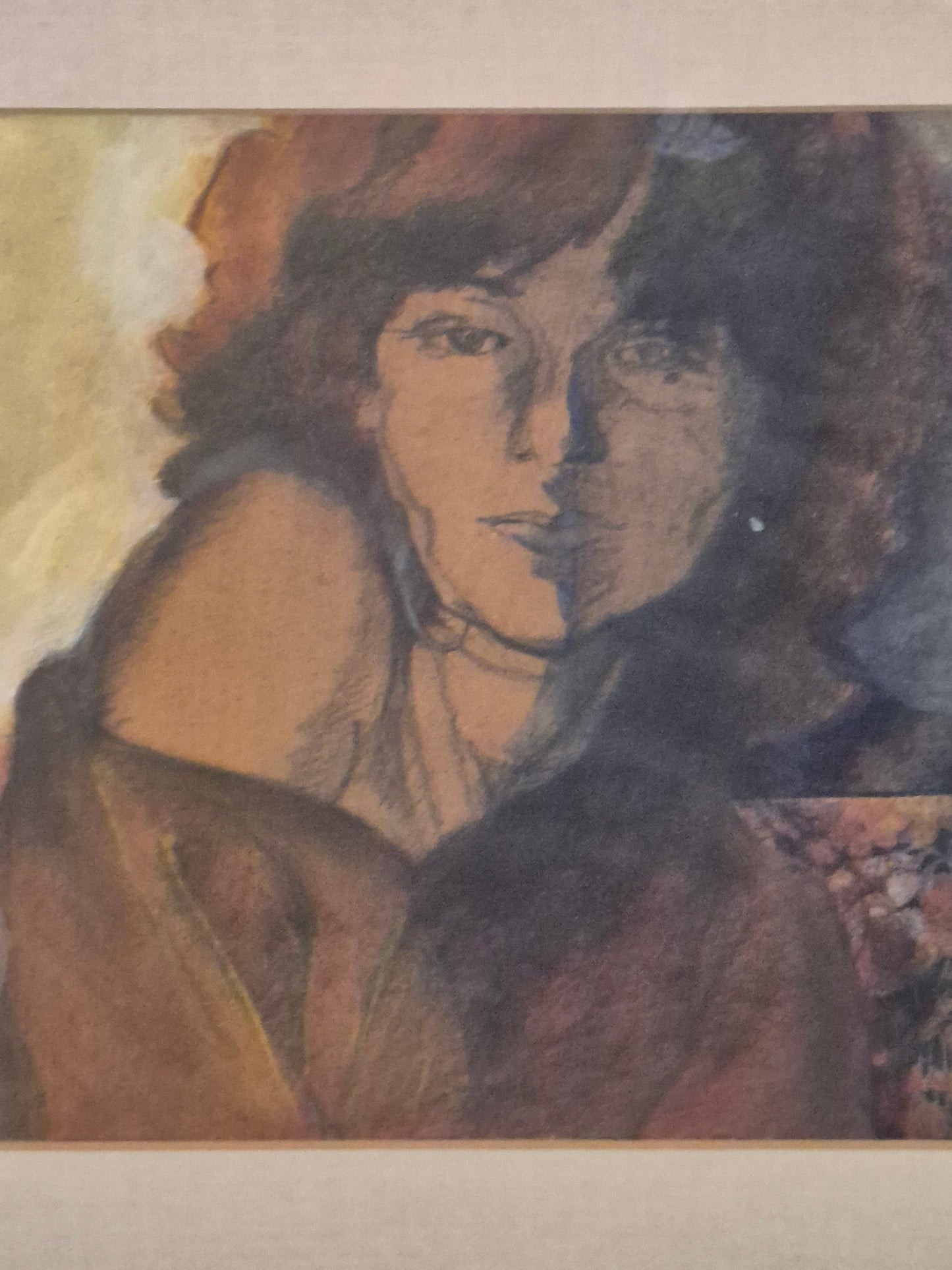 Mischtechnik Europäische Schule (XX) Portrait Charmante Junge Frau