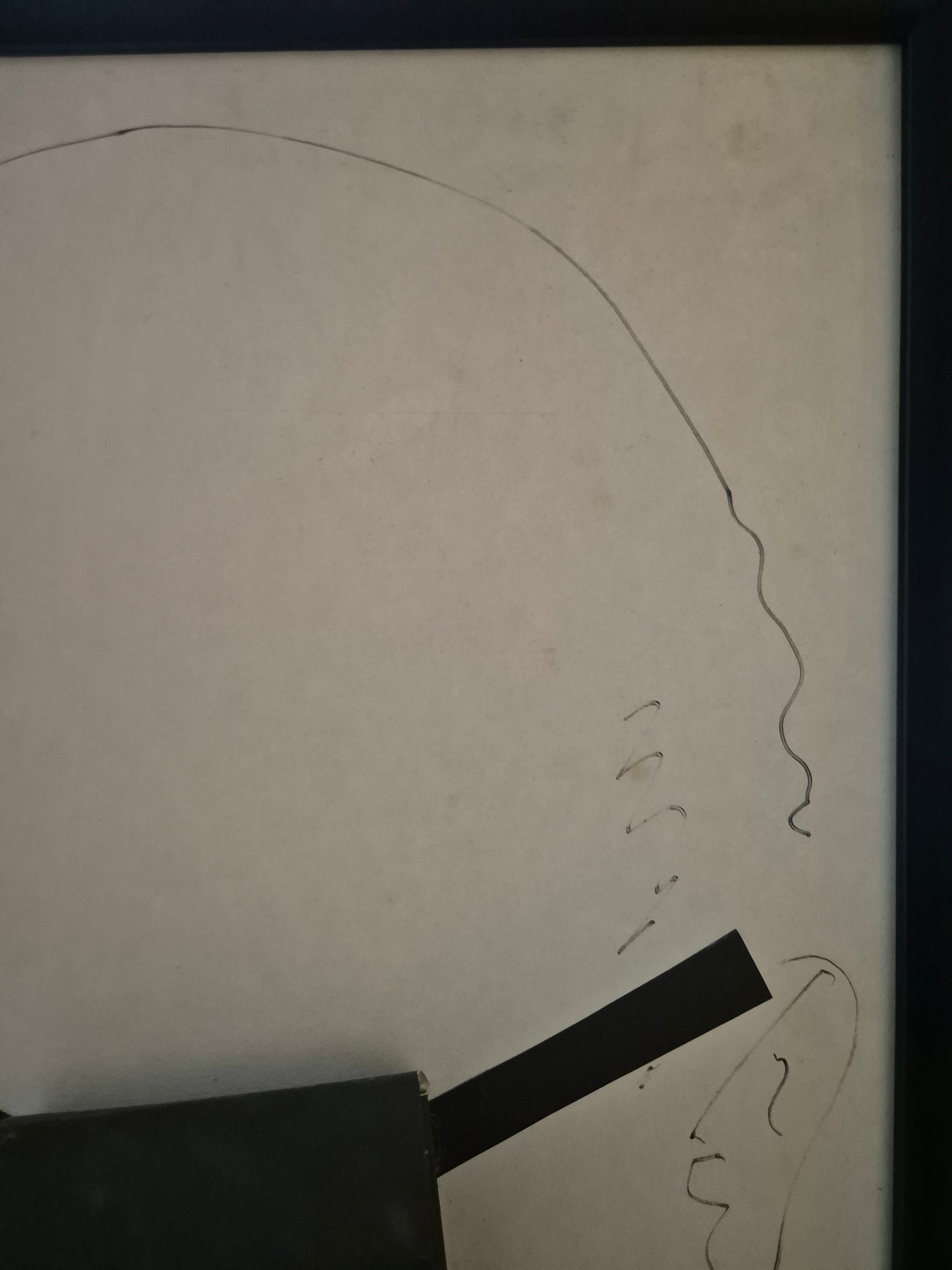 Düsseldorfer Schule (XX) Zeichnung Skizze Collage Augenklappe