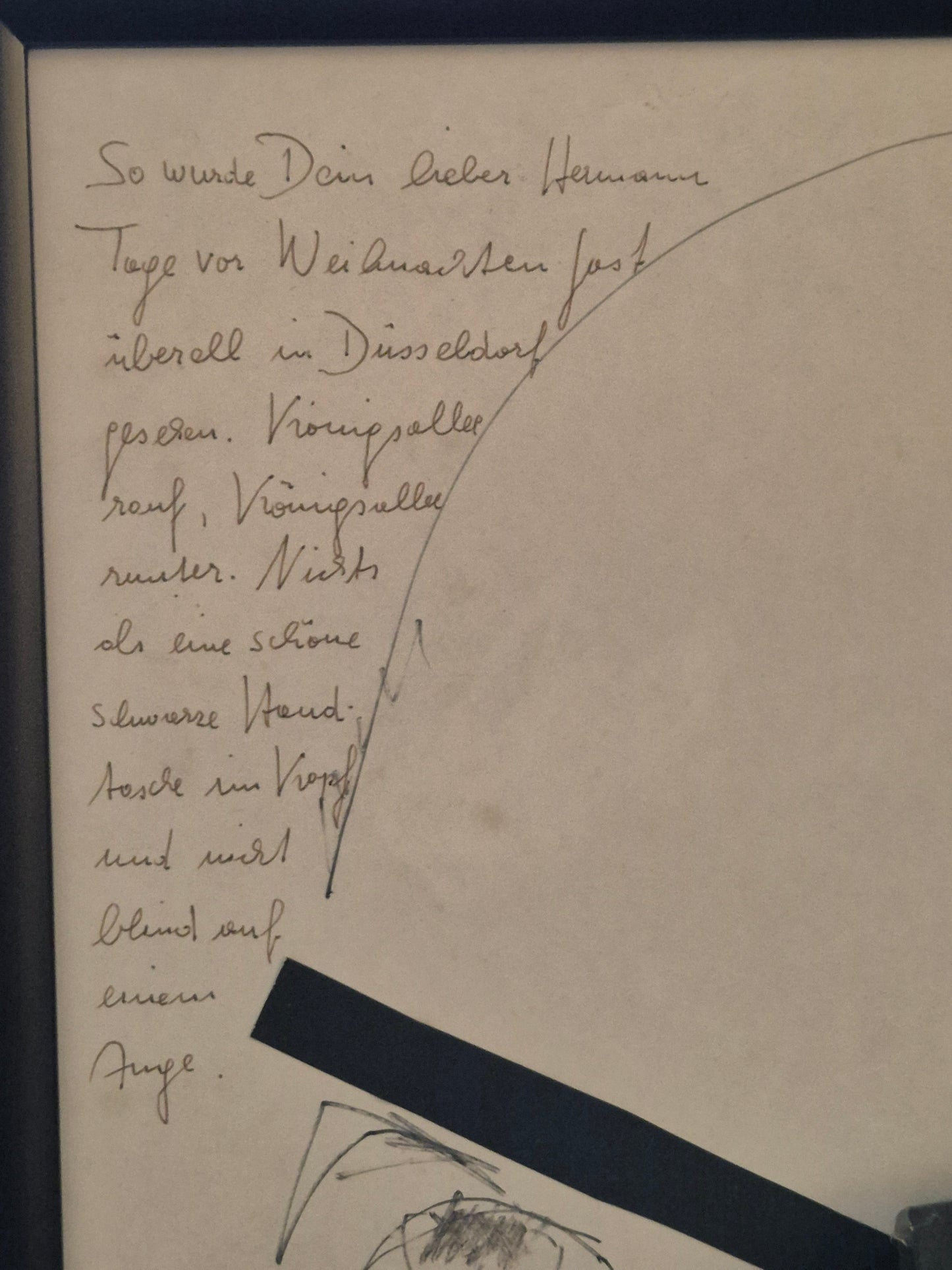 Düsseldorfer Schule (XX) Zeichnung Skizze Collage Augenklappe