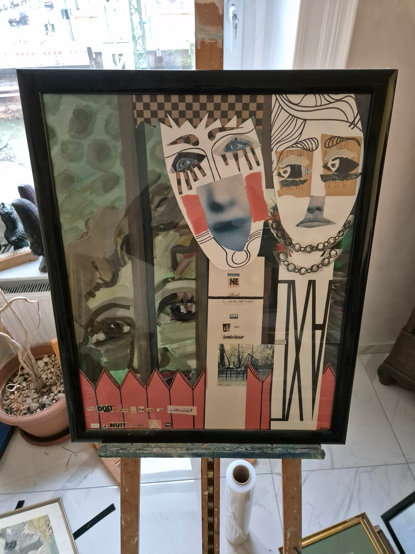 Marie Christine Pont (XX) Mischtechnik Collage Streetart Paris Typografie