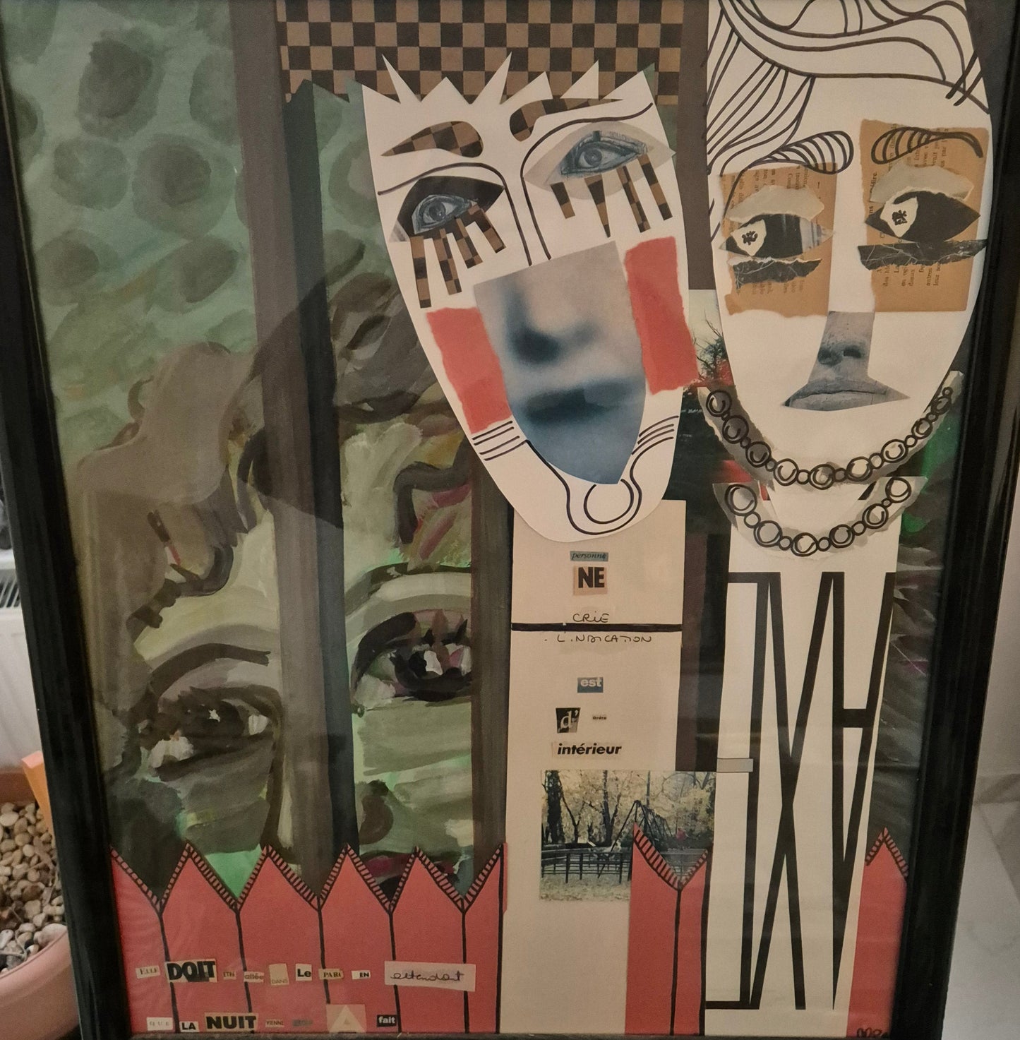 Marie Christine Pont (XX) Mischtechnik Collage Streetart Paris Typografie