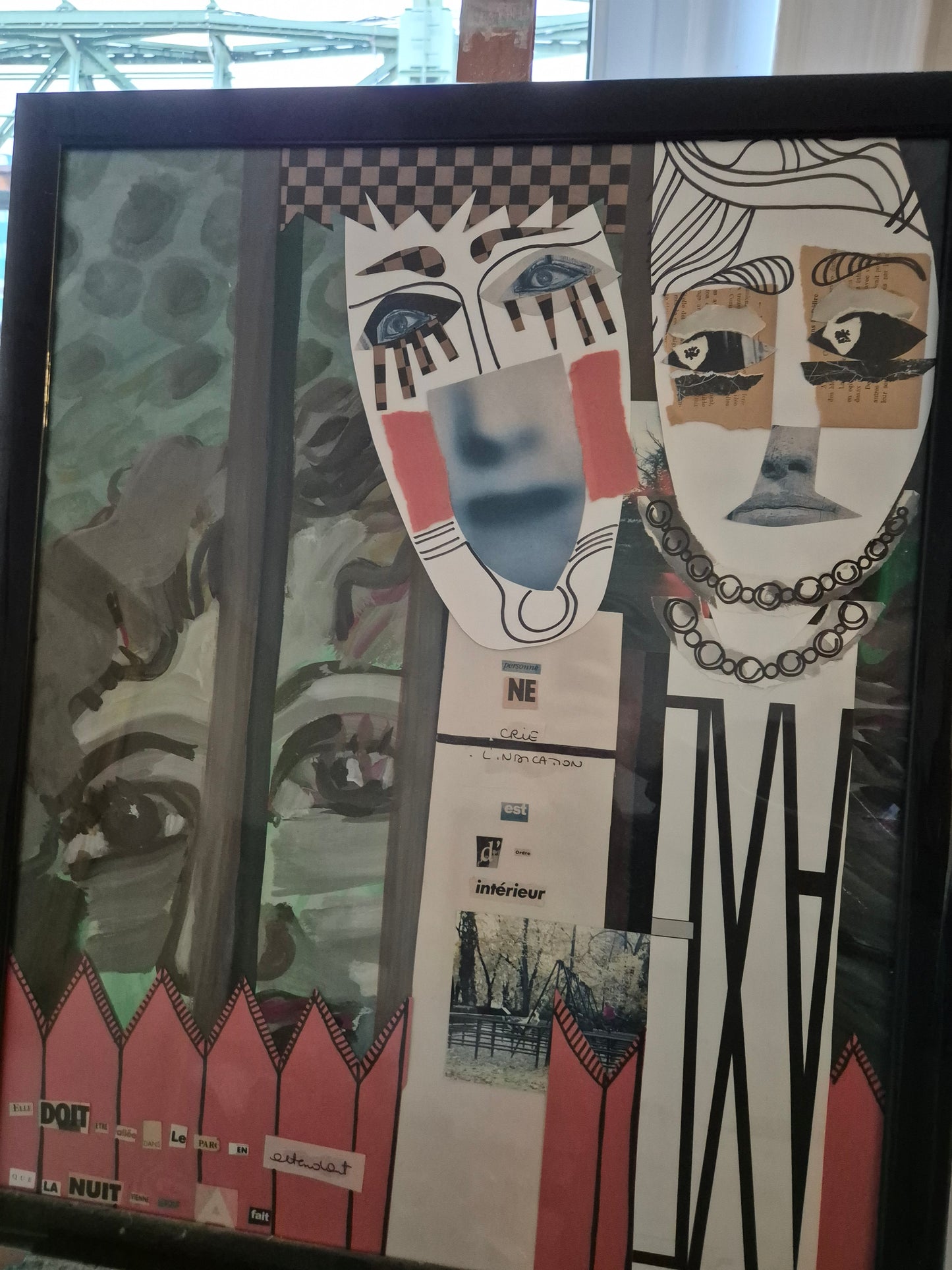 Marie Christine Pont (XX) Mischtechnik Collage Streetart Paris Typografie