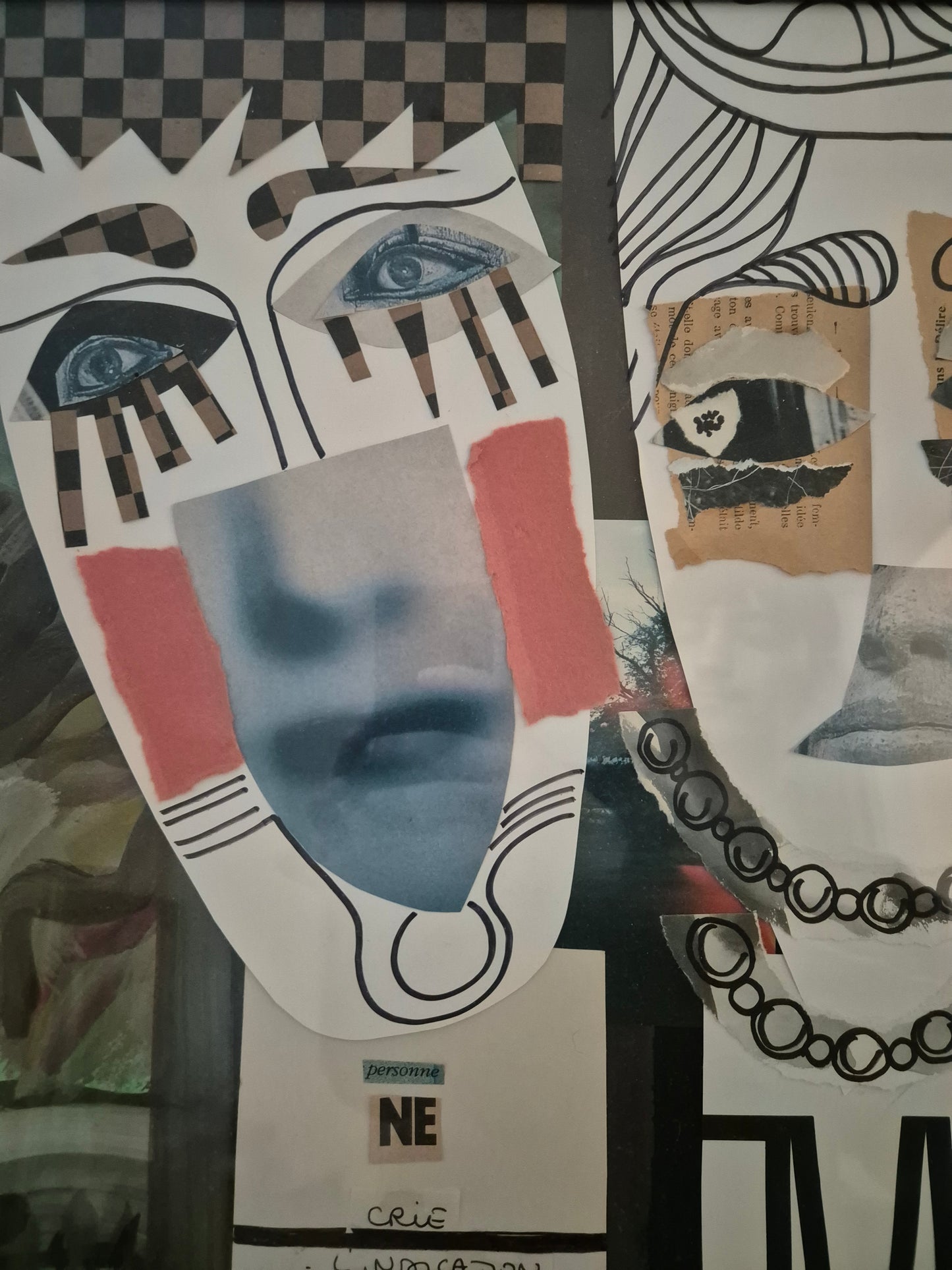 Marie Christine Pont (XX) Mischtechnik Collage Streetart Paris Typografie