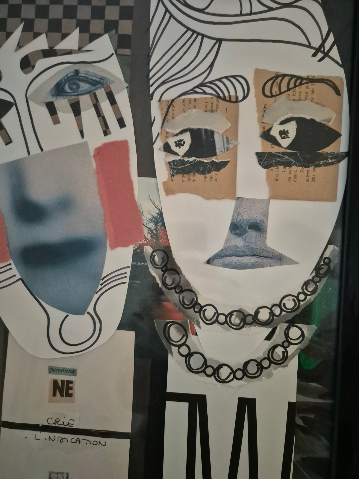 Marie Christine Pont (XX) Mischtechnik Collage Streetart Paris Typografie