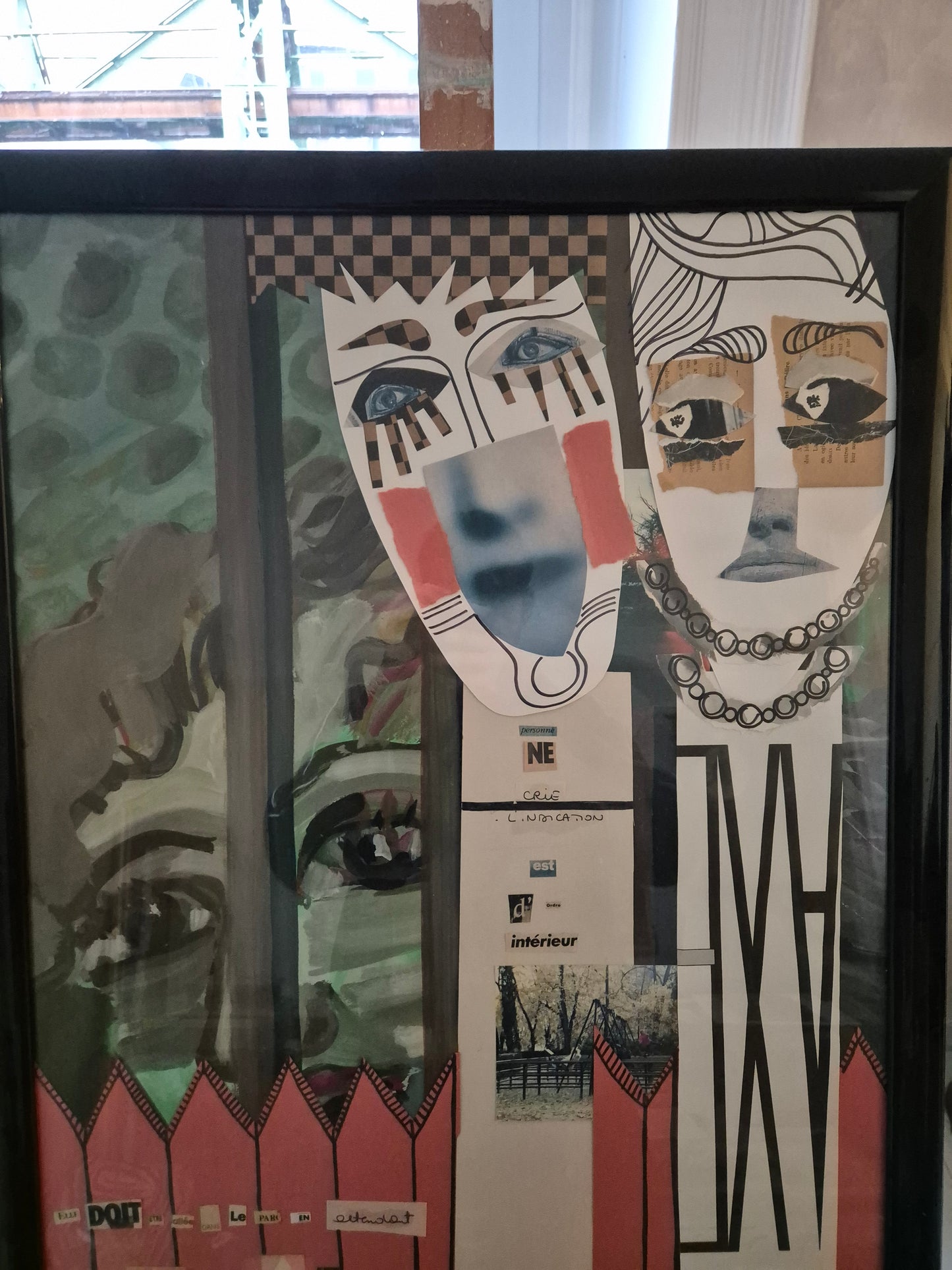 Marie Christine Pont (XX) Mischtechnik Collage Streetart Paris Typografie