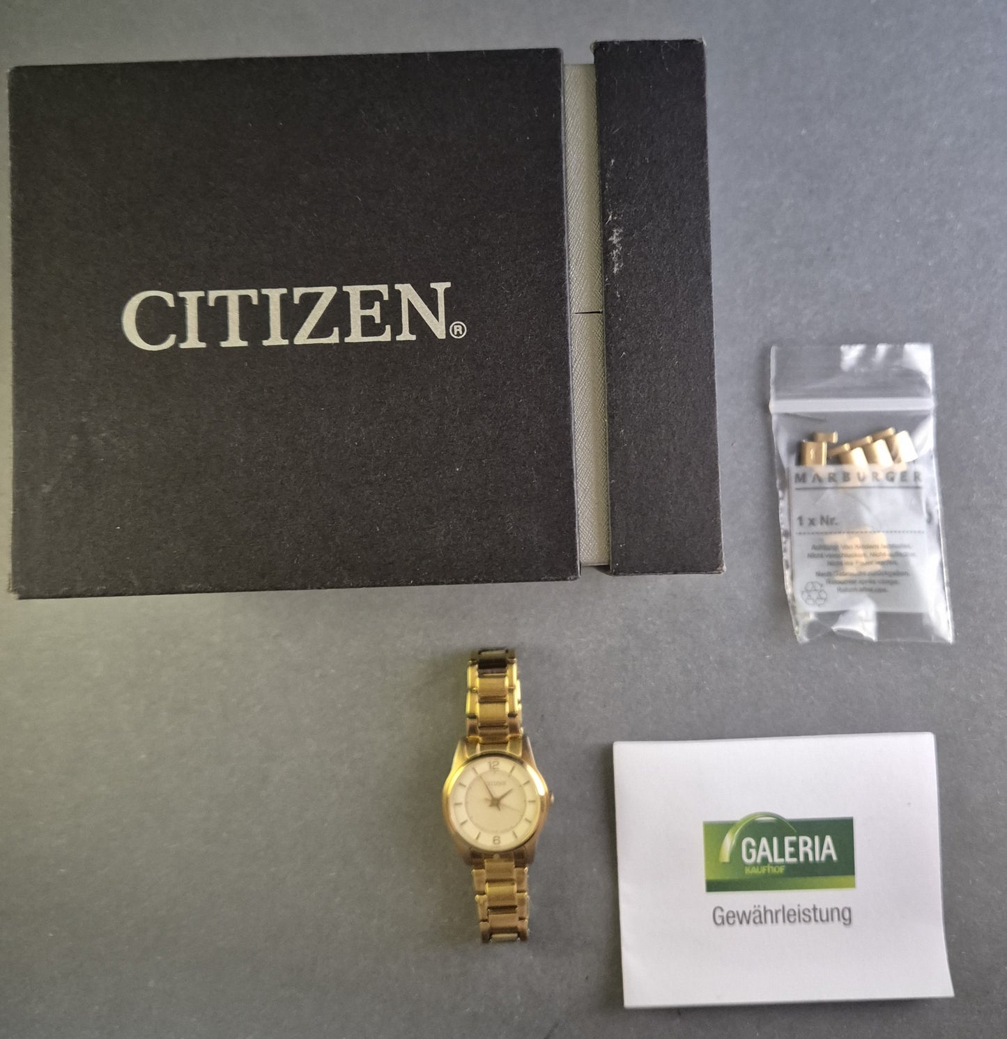 Citizen Damenarmbanduhr – Zeitlose Eleganz in Gold mit Originalbox