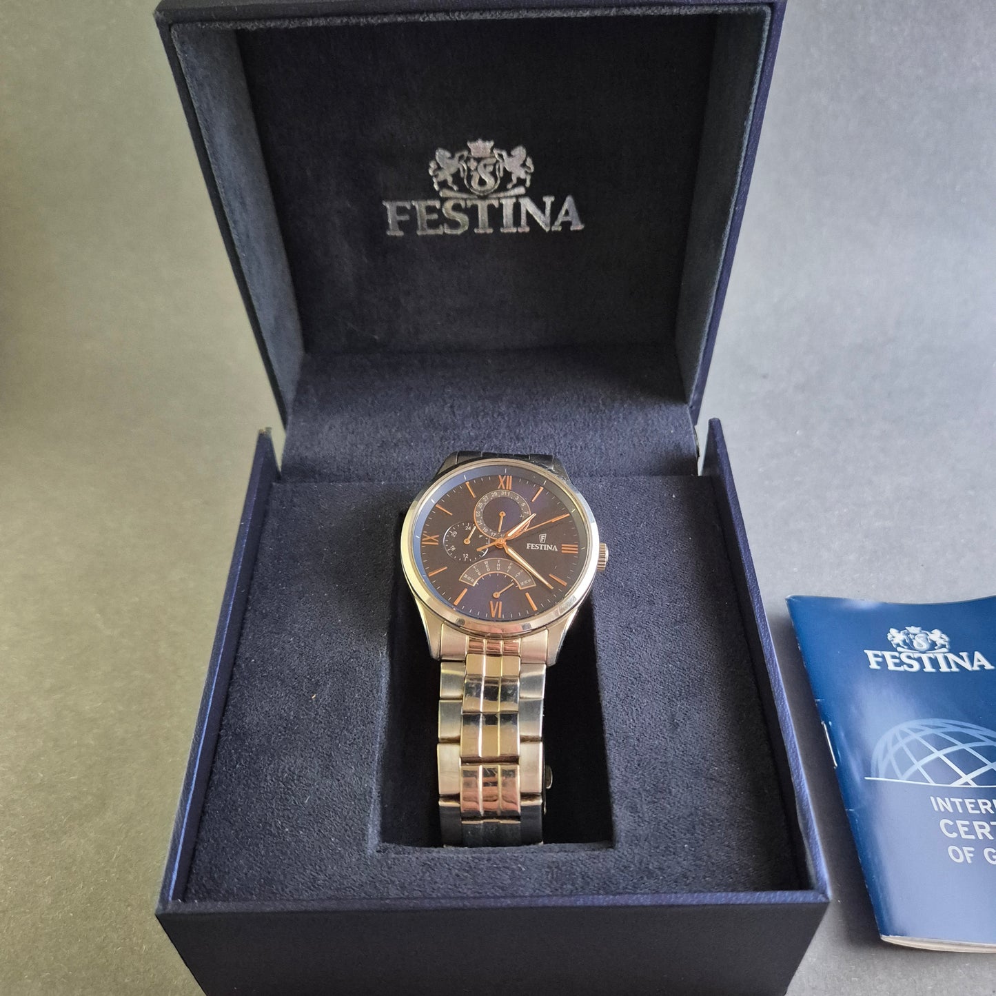Elegante Festina Herrenarmbanduhr – Multifunktionszifferblatt