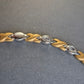 Elegantes Bicolor-Armband mit Zirkonia – Stilvolle Kombination aus Gold & Silber