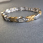 Elegantes Bicolor-Armband mit Zirkonia – Stilvolle Kombination aus Gold & Silber