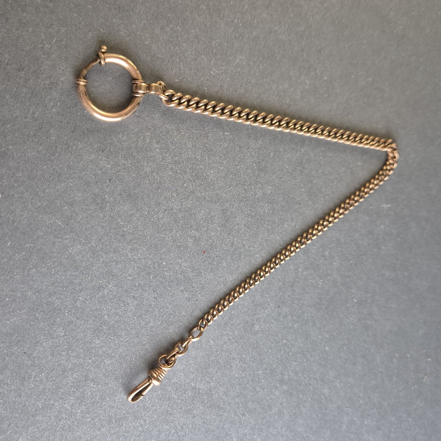 Antike Taschenuhrenkette – Robuste Gliederkette mit Federring