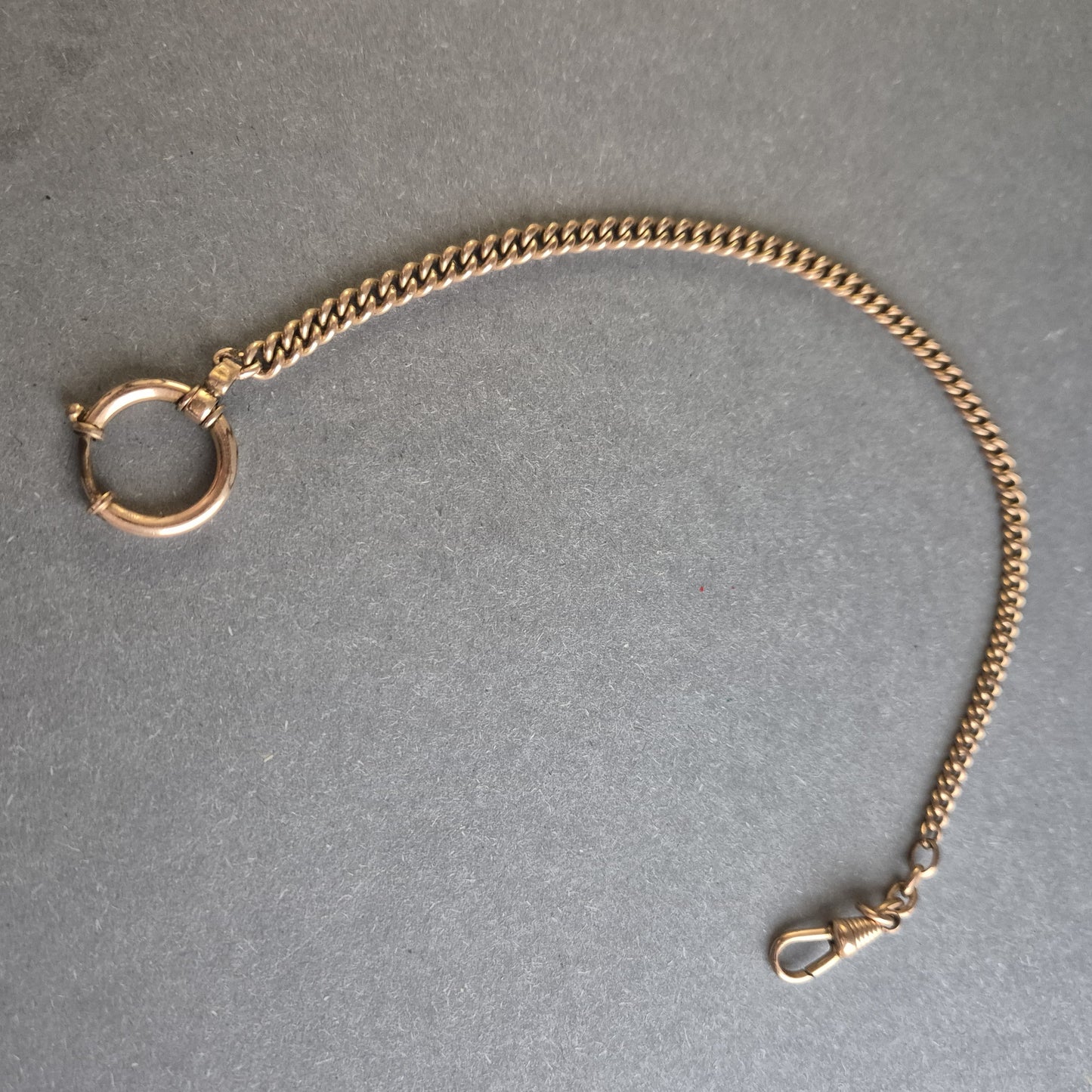 Antike Taschenuhrenkette – Robuste Gliederkette mit Federring