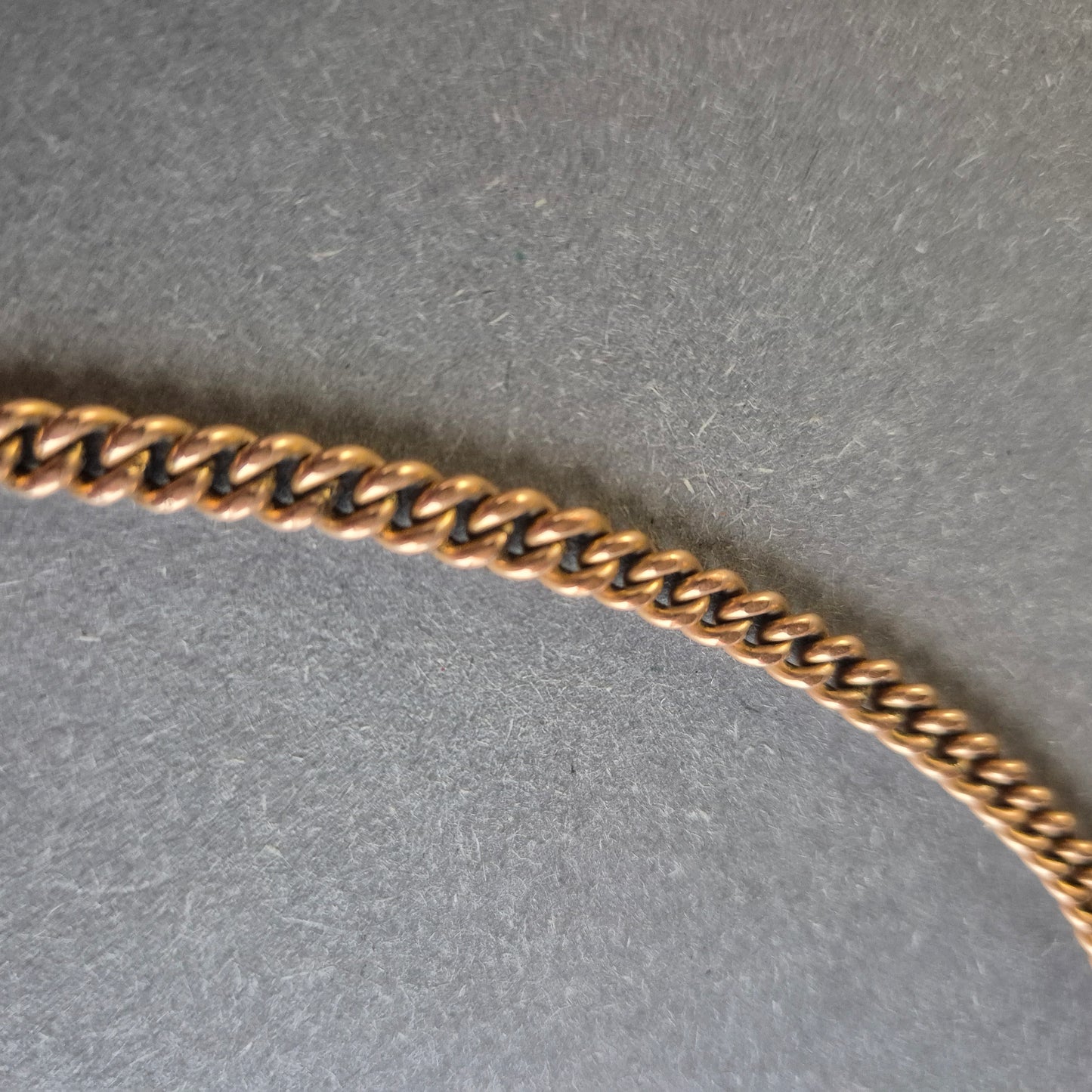 Antike Taschenuhrenkette – Robuste Gliederkette mit Federring