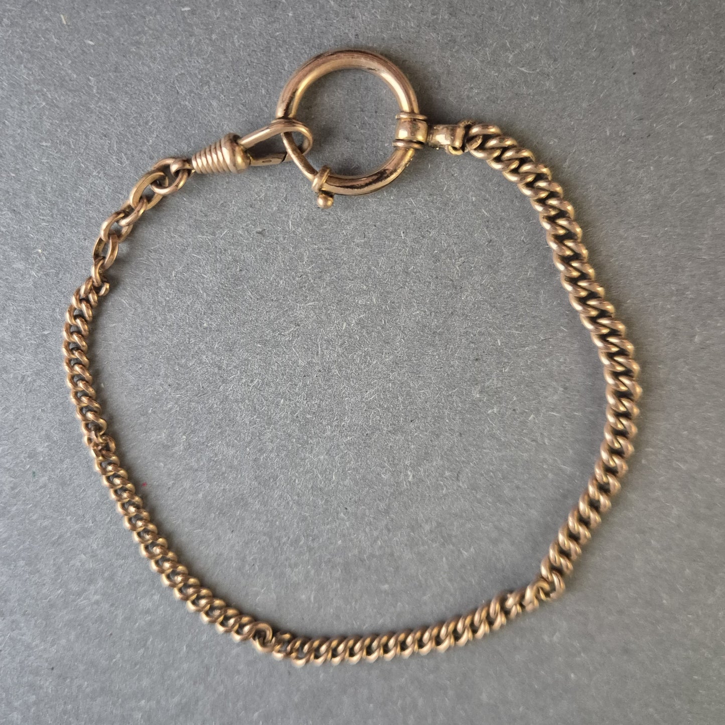 Antike Taschenuhrenkette – Robuste Gliederkette mit Federring