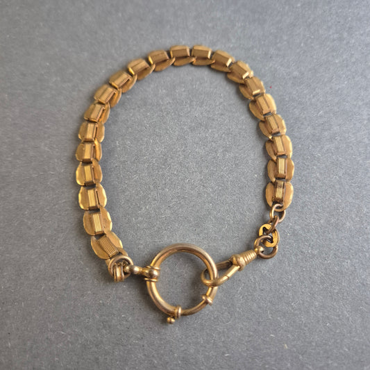 Antike Taschenuhrenkette – Massives Design mit Federringverschluss